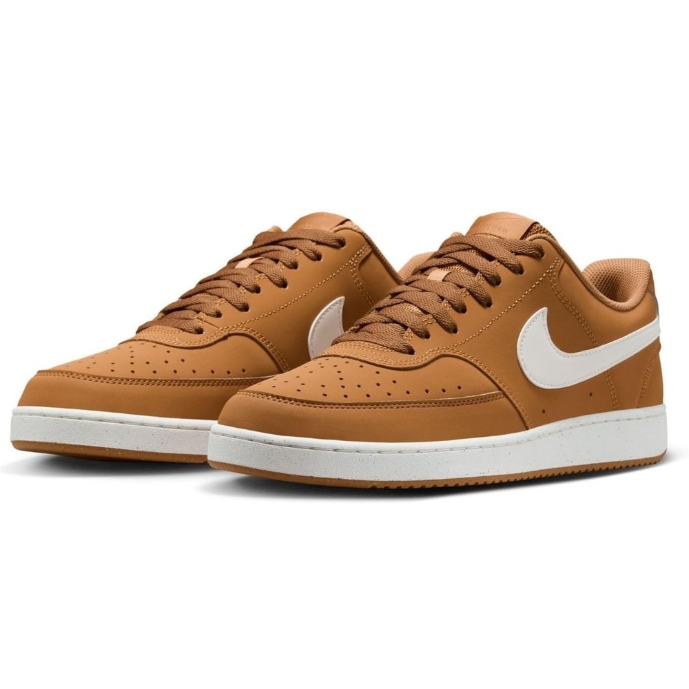 Nike Court Men Size 11.5 Shoes Vision Low Nubuck Wheat Sail Tan HV8139-700 New